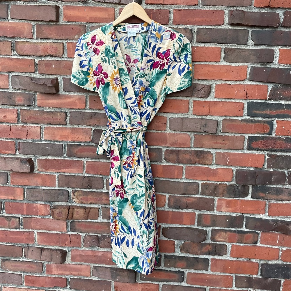 Maggy London Silk Wrap Dress